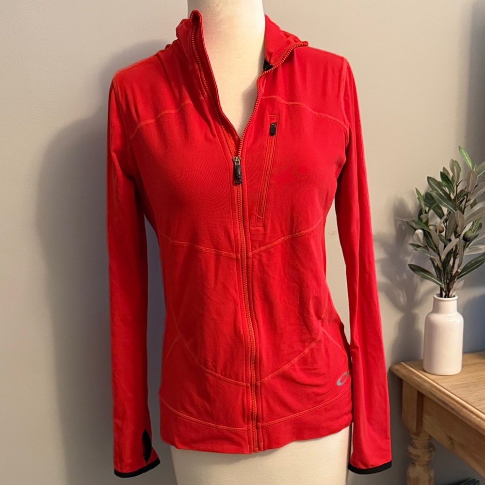 Oakley Women's Vibrant Red Zip-Up Sweater